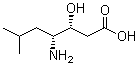 (3R,4R)-4-Amino-3-hydroxy-6-methylheptanoic acid molecular structure (CAS 49642-12-8)