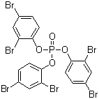 三(2,4-二溴苯)磷酸酯分子结构 (CAS 49690-63-3)