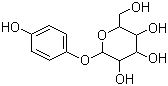 结构式 CAS# 497-76-7, 熊果苷; 熊果甙; 对羟基苯-beta-D-吡喃葡糖苷; 对苯二酚-beta-D-葡萄糖苷