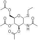 乙基 2-(乙酰氨基)-2-脱氧-1-硫代-alpha-D-吡喃葡萄糖苷 3,4,6-三乙酸酯分子结构 (CAS 49810-41-5)