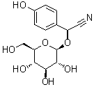 (alphaS)-alpha-(beta-D-吡喃葡萄糖基氧基)-4-羟基苯乙腈分子结构 (CAS 499-20-7)