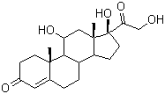 结构式 CAS# 50-23-7, 氢化可的松