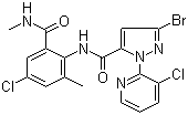 3-Bromo-N-[4-chloro-2-methyl-6-[(methylamino)carbonyl]phenyl]-1-(3-chloro-2-pyridinyl)-1H-pyrazole-5-carboxamideChlorantraniliprole molecular structure (CAS 500008-45-7)