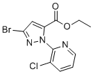 structure of CAS# 500011-92-7, Ethyl 3-bromo-1-(3-chloropyridin-2-YL)-1H-pyrazole-5-carboxylate