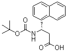 结构式 CAS# 500770-68-3, (betaS)-beta-[[叔丁氧羰基]氨基]-1-萘丙酸