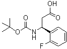 (betaS)-beta-[[(1,1-Dimethylethoxy)carbonyl]amino]-2-fluorobenzenepropanoic acid molecular structure (CAS 500770-71-8)