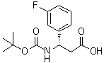 (betaS)-beta-[[叔丁氧羰基]氨基]-3-氟苯丙酸分子结构 (CAS 500770-72-9)