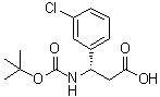 (betaS)-3-Chloro-beta-[[(1,1-dimethylethoxy)carbonyl]amino]benzenepropanoic acid molecular structure (CAS 500770-74-1)