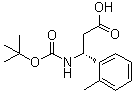 structure of CAS# 500770-86-5, (betaR)-beta-[[(1,1-Dimethylethoxy)carbonyl]amino]-2-methylbenzenepropanoic acid