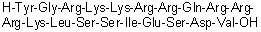 L-Tyrosylglycyl-L-arginyl-L-lysyl-L-lysyl-L-arginyl-L-arginyl-L-glutaminyl-L-arginyl-L-arginyl-L-arginyl-L-lysyl-L-leucyl-L-seryl-L-seryl-L-isoleucyl-L-alpha-glutamyl-L-seryl-L-alpha-aspartyl-L-valine molecular structure (CAS 500992-11-0)