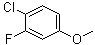 structure of CAS# 501-29-1, 4-Chloro-3-fluoroanisole