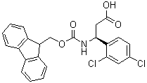 (betaS)-2,4-Dichloro-beta-[[(9H-fluoren-9-ylmethoxy)carbonyl]amino]benzenepropanoic acid molecular structure (CAS 501015-34-5)