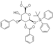 1-O-[(1,1-Dimethylethyl)diphenylsilyl]-3-O-(phenylmethyl)-beta-D-glucopyranuronic acid methyl ester 2-benzoate molecular structure (CAS 501089-42-5)