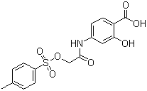 structure of CAS# 501919-59-1, NSC 74859;S3I-201; 2-Hydroxy-4-[[2-[[(4-methylphenyl)sulfonyl]oxy]acetyl]amino]benzoic acid
