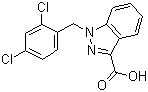 structure of CAS# 50264-69-2, Lonidamine;1-(2,4-Dichlorobenzyl)-1H-indazole-3-carboxylic acid; Diclondazolic acid