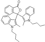 3,3-Bis(1-butyl-2-methylindol-3-yl)phthalide molecular structure (CAS 50292-91-6)