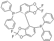 structure of CAS# 503538-69-0, (R)-Difluorphos;1,1'-[(4R)-2,2,2',2'-Tetrafluoro[4,4'-bi-1,3-benzodioxole]-5,5'-diyl]bis[1,1-diphenylphosphine]