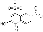 6-Nitro-1-diazo-2-naphthol-4-sulfonic acid molecular structure (CAS 50412-00-5)