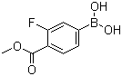 结构式 CAS# 505083-04-5, 3-氟-4-甲氧羰基苯硼酸
