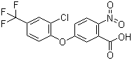 structure of CAS# 50594-66-6, Acifluorofen;2-Nitro-5-(2-chloro-4-(trifluoromethyl)phenoxy)benzoic acid; 5-[2-Chloro-4-(trifluoromethyl)phenoxy]-2-nitrobenzoic acid; Carbofluorfen; PPG-847