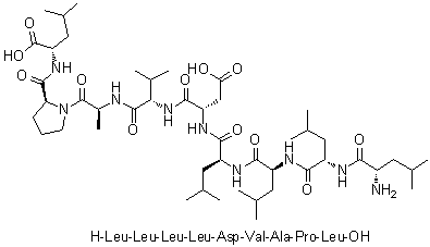 L-Leucyl-L-leucyl-L-leucyl-L-leucyl-L-alpha-aspartyl-L-valyl-L-alanyl-L-prolyl-L-leucine molecular structure (CAS 506421-86-9)