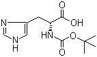 structure of CAS# 50654-94-9, N-(tert-Butoxycarbonyl)-D-histidine;(R)-2-((tert-Butoxycarbonyl)amino)-3-(1H-imidazol-4-yl)propionic acid
