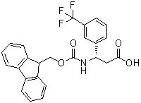 (betaS)-beta-[[(9H-Fluoren-9-ylmethoxy)carbonyl]amino]-3-(trifluoromethyl)benzenepropanoic acid molecular structure (CAS 507472-20-0)