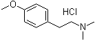 N,N-二甲基-4-甲氧基苯乙胺盐酸盐分子结构 (CAS 50822-98-5)