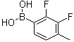 (2,3-二氟-4-甲基苯基)硼酸分子结构 (CAS 508235-16-3)