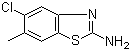 5-Chloro-6-methyl-1,3-benzothiazol-2-amine molecular structure (CAS 50850-98-1)