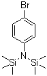 结构式 CAS# 5089-33-8, N,N-二(三甲基硅烷基)-4-溴苯胺