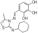 4-[[[2-(Cyclohexylimino)-4-methyl-3(2H)-thiazolyl]imino]methyl]-1,2,3-benzenetriol molecular structure (CAS 509102-00-5)