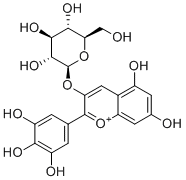 Delphinidin 3-glucoside molecular structure (CAS 50986-17-9)