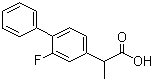 结构式 CAS# 5104-49-4, 氟比洛芬; (+)-2-(2-氟-4-联苯基)-丙酸