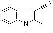结构式 CAS# 51072-84-5, 1,2-二甲基-1H-吲哚-3-甲腈