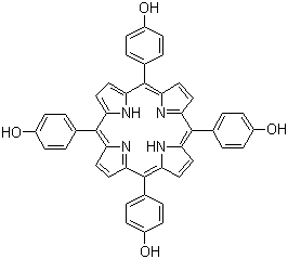 structure of CAS# 51094-17-8, 5,10,15,20-Tetrakis(4-hydroxyphenyl)porphyrin;5,10,15,20-Tetrakis(4-hydroxyphenyl)-21H,23H-porphine; meso-Tetra(p-hydroxyphenyl)porphine