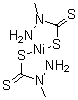 1-Methylhydrazinecarbodithioic acid nickel complex molecular structure (CAS 51154-71-3)