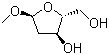 Methyl-2-deoxy-alpha-D-ribofuranoside molecular structure (CAS 51255-17-5)
