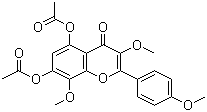 5,7-二乙酰氧基-3,4',8-三甲氧基黄酮分子结构 (CAS 5128-43-8)