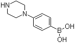 结构式 CAS# 513246-99-6, [4-(哌嗪-1-基)苯基]硼酸