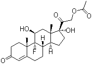 结构式 CAS# 514-36-3, 醋酸氟氢可的松