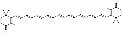 structure of CAS# 514-78-3, Canthaxanthin;2,4,4-Trimethyl-3-[3,7,12,16-tetramethyl-18-(2,6,6-trimethyl-3-oxo-1-cyclohexenyl)octadeca-1,3,5,7,9,11,13,15,17-nonaenyl]cyclohex-2-en-1-one