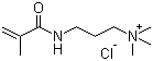 structure of CAS# 51410-72-1, [3-(Methacryloylamino)propyl]trimethylammonium chloride;N,N,N-Trimethyl-3-[(2-methyl-1-oxo-2-propenyl)amino]-1-propanaminium chloride