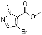 4-Bromo-2-methyl-2H-pyrazole-3-carboxylic acid methyl ester molecular structure (CAS 514816-42-3)