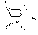 structure of CAS# 51508-59-9, Tricarbonyl(eta5-2-methoxy-2,4-cyclohexadienyl)iron(1+) hexafluorophosphate