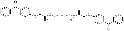 Polybutyleneglycol bis(4-benzoylphenoxy)acetate molecular structure (CAS 515136-48-8)