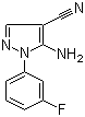 结构式 CAS# 51516-71-3, 5-氨基-1-(3-氟苯基)-1H-吡唑-4-甲腈