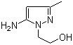 5-Amino-3-methyl-1H-pyrazole-1-ethanol molecular structure (CAS 51546-08-8)