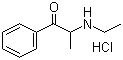 structure of CAS# 51553-17-4, 2-(Ethylamino)propiophenone hydrochloride;2-(Ethylamino)-1-phenyl-1-propanone hydrochloride