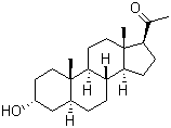 5alpha-孕甾-3alpha-醇-20-酮分子结构 (CAS 516-54-1)